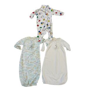Vintage Carter's Baby Pajamas 3pc‎ Lot – 90s Soft Cotton Footies & Onesie Ducks